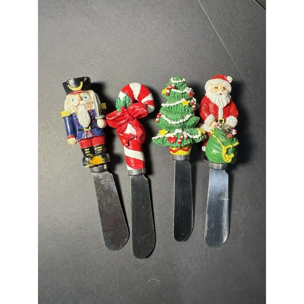 Angel Spreaders 4pc set Cheese/Butter 1999 Boston Warehouse Christmas Knife NIB